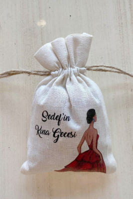 İsme Özel Bez Kesesi - 1082 - Gelin Damat