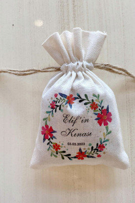 İsme Özel Lavanta Kesesi - 1084 - Gelin Damat