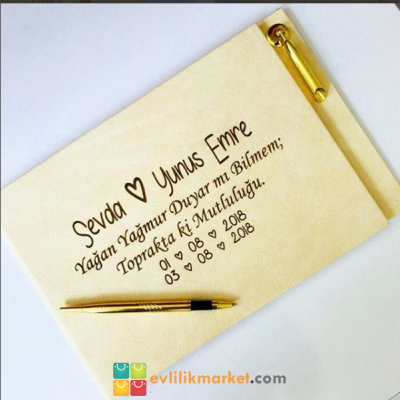 Kalpler Anı Defteri - Gelin Damat Anı Defteri