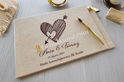 Kişiye Özel Anı Defteri - Gelin Damat Anı Defteri