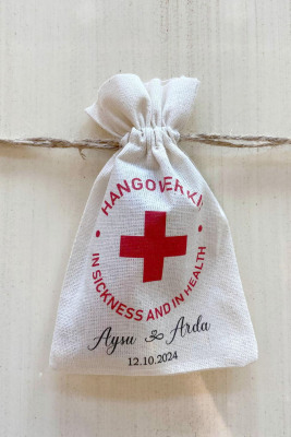 Kişiye Özel Desenli Kese - 1068 - Gelin Damat