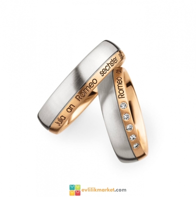 Kişiye Özel İsim Yazılı Alyans - 7 gr - Gelin Damat Alyans