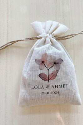 Kişiye Özel Lavanta Kese - 1064 - Gelin Damat