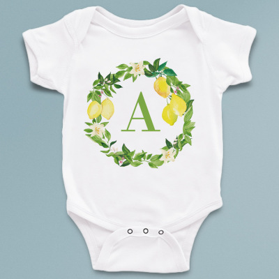 Limonlu isme özel harfli bebek zıbın - 