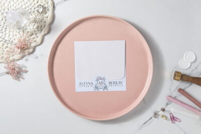 Lüks Desenli Çiçek Detaylı Davetiye - GD7112 - Gelin Damat