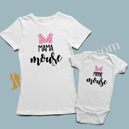 Mama Mouse Minnie Mouse anne kız kombin set - 2