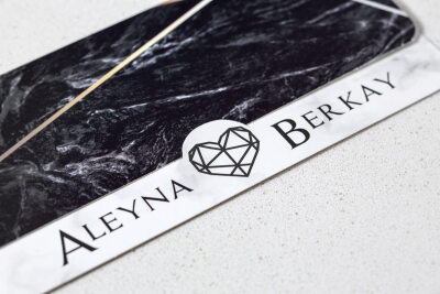 Mermer Desenli Modern Davetiye - GD7050 - Gelin Damat