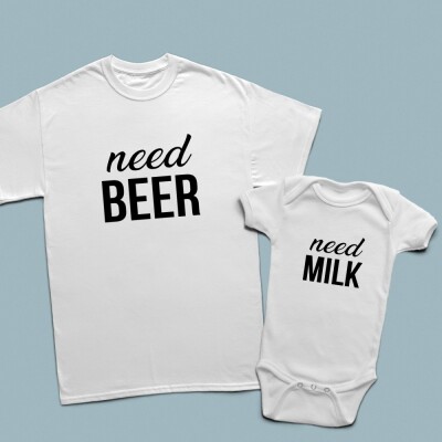 Need beer and need milk baba çocuk set - 