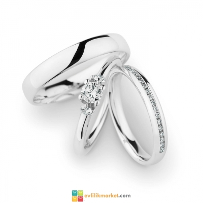 Özel Altın 3 lü Altın Alyans Seti - 11.5 Gram - Gelin Damat Alyans