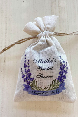 Özel Baskılı Bridal Shower Kese - 1005 - Gelin Damat