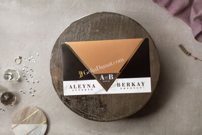 Özel Modern Desenli Lüks Davetiye - GD8439 - Gelin Damat