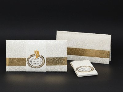 Özel Yaldızlı Şık Modern Davetiye - GD2023 - Gelin Damat