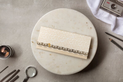 Özel Zarif İşlemeli Davetiye - GD8454 - Gelin Damat