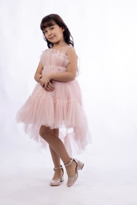 Pembe Tüllü Elbise - 