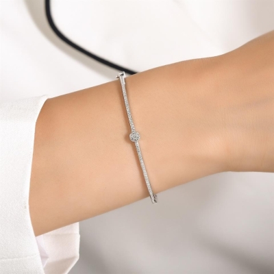 Pırlanta Günlük Kelepçe Bileklik Modeli - Gelin Damat Diamond