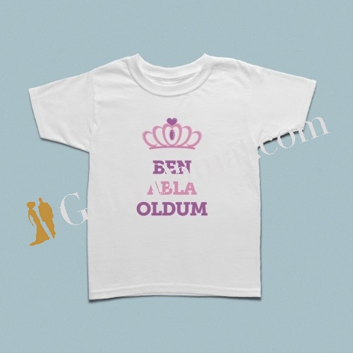 Prenses taçlı ben abla oldum çocuk tshirt - 2