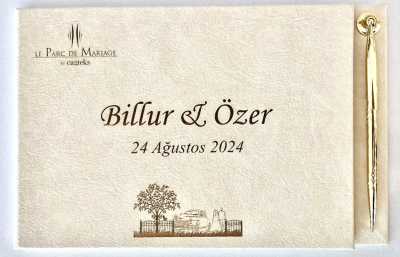 Resim Baskılı Özel Anı Defteri - Gelin Damat Anı Defteri