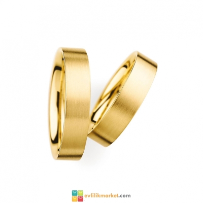 Sade Altın Alyans 5 mm - 5 gr - Gelin Damat Alyans