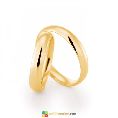 Sade Altın Alyans - 3 gr - Gelin Damat Alyans