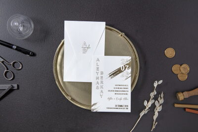 Sade Zarif Davetiye - GD7099 - Gelin Damat