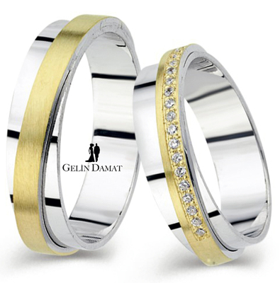 Satürn Alyans Modeli - 9 Gram 5 mm Çift Altın Alyans - Gelin Damat Alyans