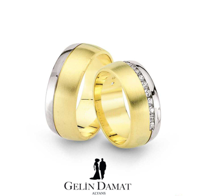 Sen ve Ben Altın Alyans Modeli - 8 MM 8 GRAM - Gelin Damat Alyans