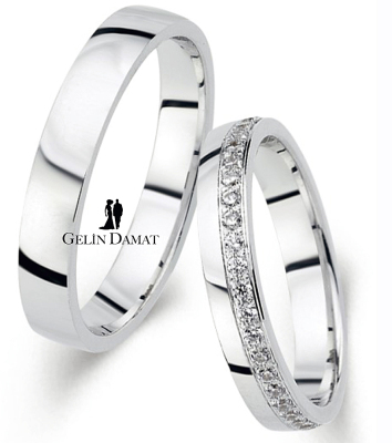 Sırataş Beyaz Alyans - 6 Gram Altın - Gelin Damat Alyans