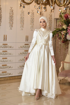 Beyaz Tesettür Abiye 2 - GELİN DAMAT