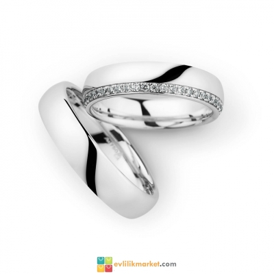 Suyolu taşlı alyanslar - 5 Gram - Gelin Damat Alyans