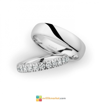 Tamtur taşlı altın bayan alyansı - 3.5 Gram - Gelin Damat Alyans