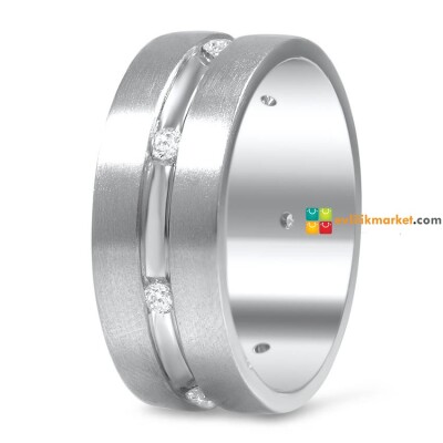 Taşlı Gümüş Alyans Modeli - Gelin Damat Alyans