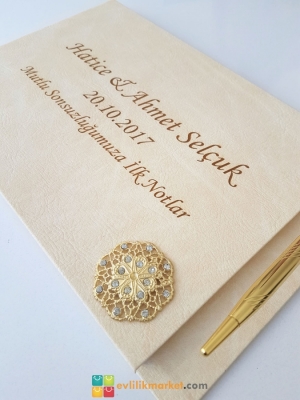 Taşlı Kalemli Anı Defteri -1004 - Gelin Damat Anı Defteri