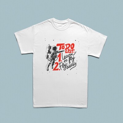 To do list astronot erkek tshirt - 