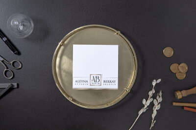 Yaldız Detaylı Şık Davetiye - GD7113 - Gelin Damat