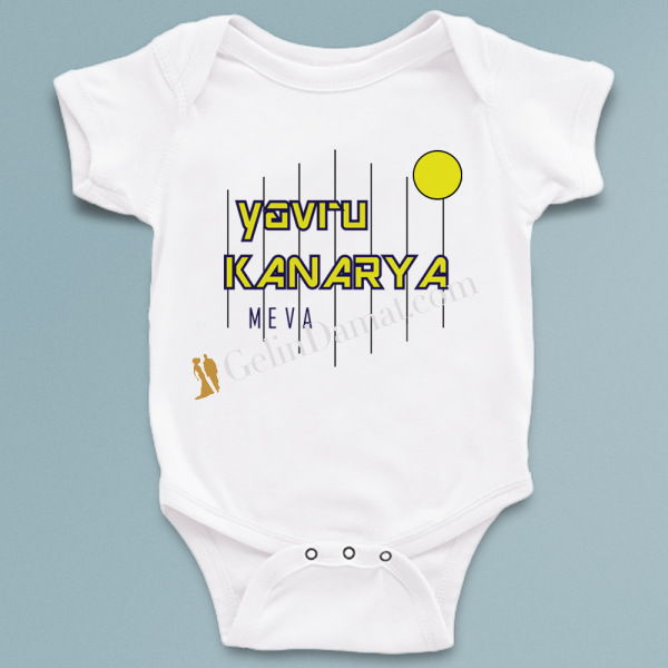 Yavru kanarya baskılı isme özel bebek zıbın - 1