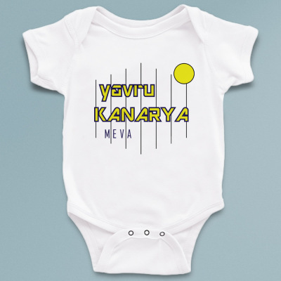 Yavru kanarya baskılı isme özel bebek zıbın - 