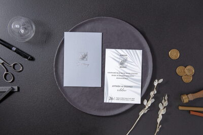 Zarif Sade Modern Davetiye - GD7088 - Gelin Damat